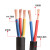 国标铜RVV电源线2/3/4芯2/4/6/10/16平方电缆护套监控电线 3芯1平方(铜)100米