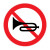 禁止鸣笛警示贴纸厂区车辆驶出入学校限速行驶小区道路区域禁止鸣喇叭反光标识贴 禁止直行和向右转弯 60x60cm