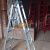 徐腾方管人字梯折叠梯工程建筑阁楼结实耐用25/50方管 加固喷塑红色人字梯2.5米