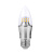 蓓尔蓝 DS0158 LED蜡烛灯泡e27大螺口室内吊灯照明节能尖泡 银色3w暖光