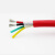 定制高温线硅胶电缆线超软防冻2/3/4芯0.5 0.75 1平方 耐寒耐热耐 2X6 1米 红