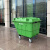 400L保洁清运车垃圾桶塑料环卫垃圾车手推车保洁车清运车工程车 草绿色400L