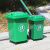 240l分类户外环卫商用垃圾桶带盖100升带轮大型垃圾箱大号餐饮120 120L加厚垃圾桶军绿色