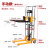 轻便型堆高叉车液压平台车行李搬运升高电瓶升降工作台迷你工位车 SDDJS1500400kg15m手动脚踩升降