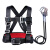 千安 三点式安全带高空作业半身户外保险带耐磨安全绳套装 背带+单大钩带缓冲2.7米