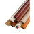 PVC明装线槽木纹色铝合金线槽弧形地线槽耐踩网络地板走线压线槽 胡桃色(自带背胶) PVC款 1点5米长度(每根) x 9号双