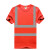 夏季工地速干圆领短袖反光工服工衣反光衣T恤安全背心印花工装工业品 红色4条反光条 M