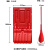 全新料三孔水马1.8米1.5米注水围挡水马护栏塑料防撞桶隔离墩 1150630mm红色约25KG