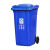 环卫户外分类商用垃圾桶塑料加厚垃圾箱大号小区物业带轮盖240L升 绿色 240升无轮有盖