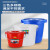 定制定制加厚水桶塑料储水用带盖特大号大白桶户外圆形清洁垃圾桶 150升桶带盖装水320斤 默认