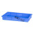 塑料方盘长方形加厚盘养殖虫物料零件盒五金工具车间配货塑料盒 2号方盘蓝色440*290*80