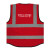 阿力牛  ASF101 反光安全背心 警示反光衣 骑行施工环卫马甲工作服 红色 
