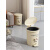 垃圾桶家用2024新款卫生间厕所脚踏式厨房大容量宿舍客厅纸篓带盖 【中号】奶油白-脚踏式-带