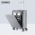 宾豪（BINHAO）新一代全开盖纯PC铝框行李箱万向轮拉杆箱密码箱商务旅行箱 深海蓝 24寸