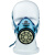 日本兴研口罩单罐防尘毒面具口罩活性炭KN95过滤器电焊焊工农药喷漆 单罐面具主体（G-7-06） 无滤盒