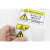 盛富永 机械设备安全标识牌警告标志贴纸 pvc警示贴危险提示标示牌定做85×55mm 当心机械伤人