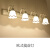 欧式镜前灯化妆间卫生间浴室防水防雾美式led可免打孔镜前灯 白色1头+LED灯泡5瓦暖光