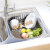 水槽沥水架洗碗池洗菜盆沥水篮304不锈钢厨房可伸缩漏水篮置物架 (V 4) V网-304(可伸缩)