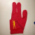 迈恻亦台球手套 球房台球公用手套台球三指手套可定制logo 美洲豹普通款红色