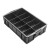 分格箱黑色零件盒电子元件物料箱收纳箱esd分隔胶箱五金工具箱 8分格（中）460*350*115