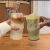 新中式竹节杯高硼硅玻璃杯咖啡玻璃水杯ins风简约耐热牛奶杯饮料 440毫升容量 高硼硅玻璃 单只高硼竹节杯
