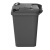 舒蔻（Supercloud）大号塑料分类垃圾桶小区环卫户外带盖加厚垃圾桶可定制图案50L加厚黑色分类干垃圾