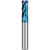 moenst65度钨钢圆鼻铣刀合金牛鼻立铣刀数控刀具蓝纳米涂层淬火用 D12R0.5*12*75L*4T标准长
