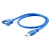 益德胜 usb延长线3.0公对母数据线带耳朵螺丝孔高速传输连接线可固定面板usb加长线 蓝色 1米
