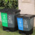 五星盾 脚踏垃圾桶 双桶两分类【40L蓝红  可回收+有害】商用室内医院学校商场社区加厚塑料回收环卫果皮箱