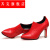 齐克（QEERCKEL）超高跟低帮黑色单皮鞋子女士尖头春秋天季韩版时尚休闲单鞋女装高 红色 0cm 34