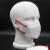 Sagovo一次性口罩 独立包装外用医科3D立体4层灭菌级防尘口罩 大号 白色100只