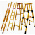玻璃钢人字梯合梯加厚全绝缘梯电工伸缩直梯工程单梯电信关节梯 圆管5米直梯 黄色