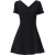 裙子女夏季2024年新款短袖小黑裙小个子气质收腰黑色赫本风连衣裙 黑色圆领 （优质面料） 3XL