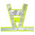 反光背心LED带灯反光马甲工字型V字型服反光衣骑行反光服 电池款：v型黄布灰条（防冻款）
