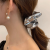 恒途韩式韩版高级感拉丝金属珍珠耳环女小众设计感耳钉2023年新款耳饰
