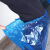保罗岚芝 一次性加厚防尘防水塑料PE 鞋套中高长筒防护防滑靴套 深蓝色加厚非独立包装（50双） 均码 