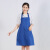 围裙定制LOGO印字工作服宣传家用厨房女男微防水礼品图案广告围裙 蓝色-桃皮绒