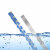 沸耐笙 FNS-32004 河流观测水位标尺宽8cm 铝合金0.5米反光常规蓝色 1把