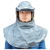 定制10耐酸碱面罩头罩10防化学品液体水飞溅防尘头罩劳保防护面具 灰色耐酸碱头罩+防雾剂