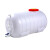 尚留鑫 卧式塑料水塔储水桶400L白色圆形蓄水箱大号带盖水罐