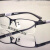 眼镜男无度平光度半框金属眼镜防蓝光定制 时尚枪色平光0度(单个眼镜)
