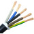 精选好货电线电缆RVV5*4平方毫米软护套塑胶芯国标三相五线五芯38 15米