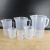 谦创诚 透明量杯食品级塑料带刻度耐高温量筒实验厨房烘焙餐厅咖啡奶茶店工具 2000ML(20.2*14.9) 