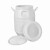 废液桶废水桶100kg/L立式塑料桶加厚白色方桶塑料实验室桶50L带盖 20L立圆【常规、提手款】 装水40斤左右