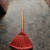 加厚塑料波浪ppv丝丝扫把扫水扫地笤帚硬毛扫帚手工扫帚木杆 红色