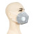 冠桦8860SV活性炭KN90防护口罩带呼吸阀 400只 折叠耳带式透气颗粒物防尘口鼻罩 定制