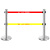警示带式不锈钢伸缩围栏3米5米双层隔离带警戒线排队柱安全护拦杆 加厚加重双层2米一根