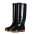 斯铂格 劳保雨靴PVC防滑防水防刺靴子 高筒黑色-牛筋底-无绒40