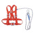 雨素 安全带 三点式安全带 吊篮施工安全绳电工高空作业安全带国标白色单扣3米绳