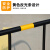锐护 铁马护栏 2米长*1.2米高带板 公路施工商场排队围栏 脚可拆卸 黑漆黄膜 1件